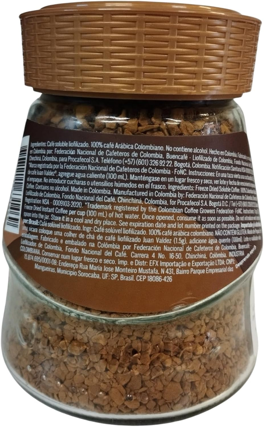 CAFE JUAN VALDEZ - CAFE SOLUBLE LIOFILIZADO - CLASICO - 95 G